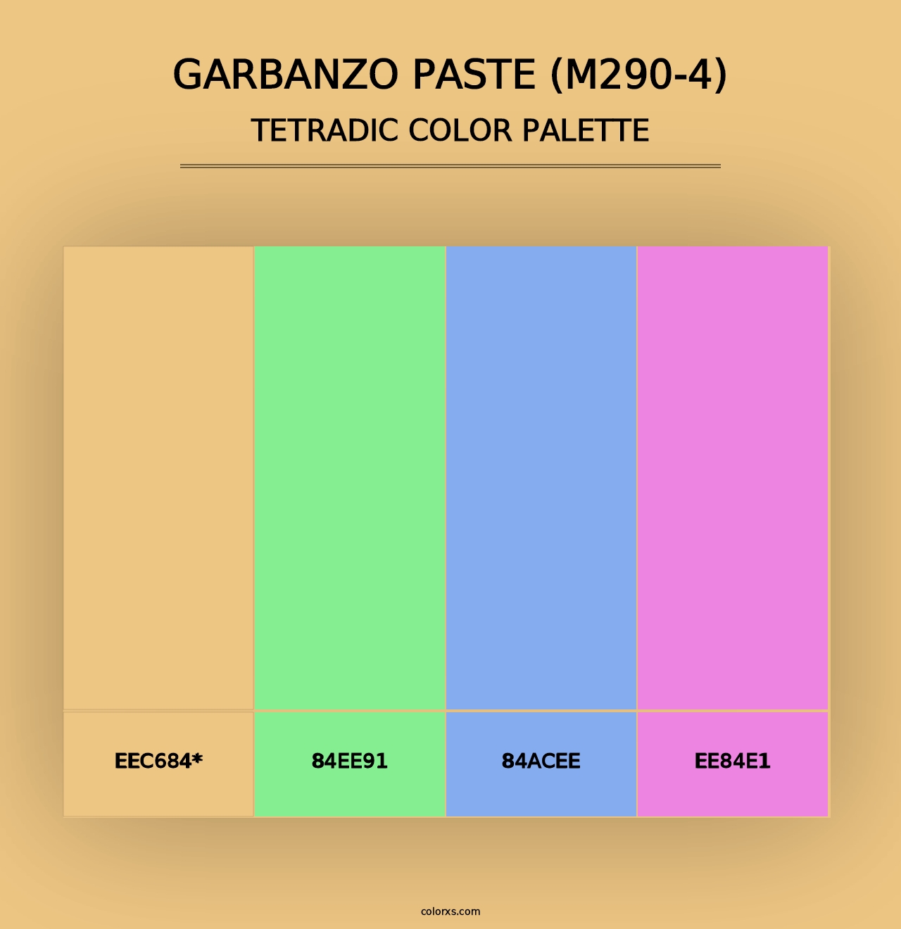 Garbanzo Paste (M290-4) - Tetradic Color Palette