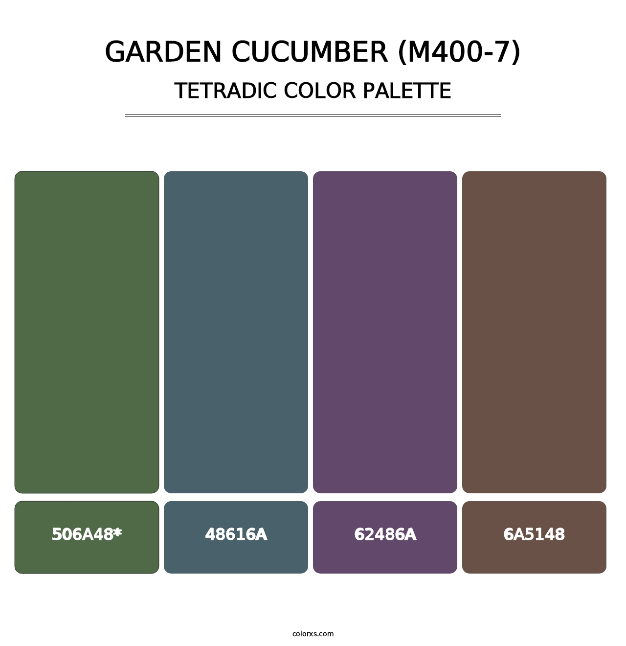 Garden Cucumber (M400-7) - Tetradic Color Palette