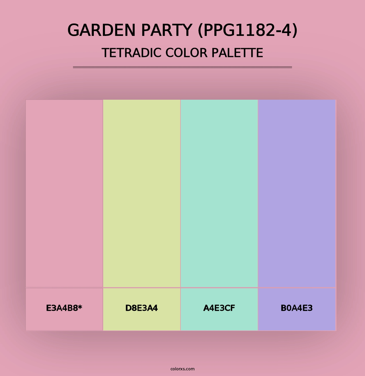 Garden Party (PPG1182-4) - Tetradic Color Palette