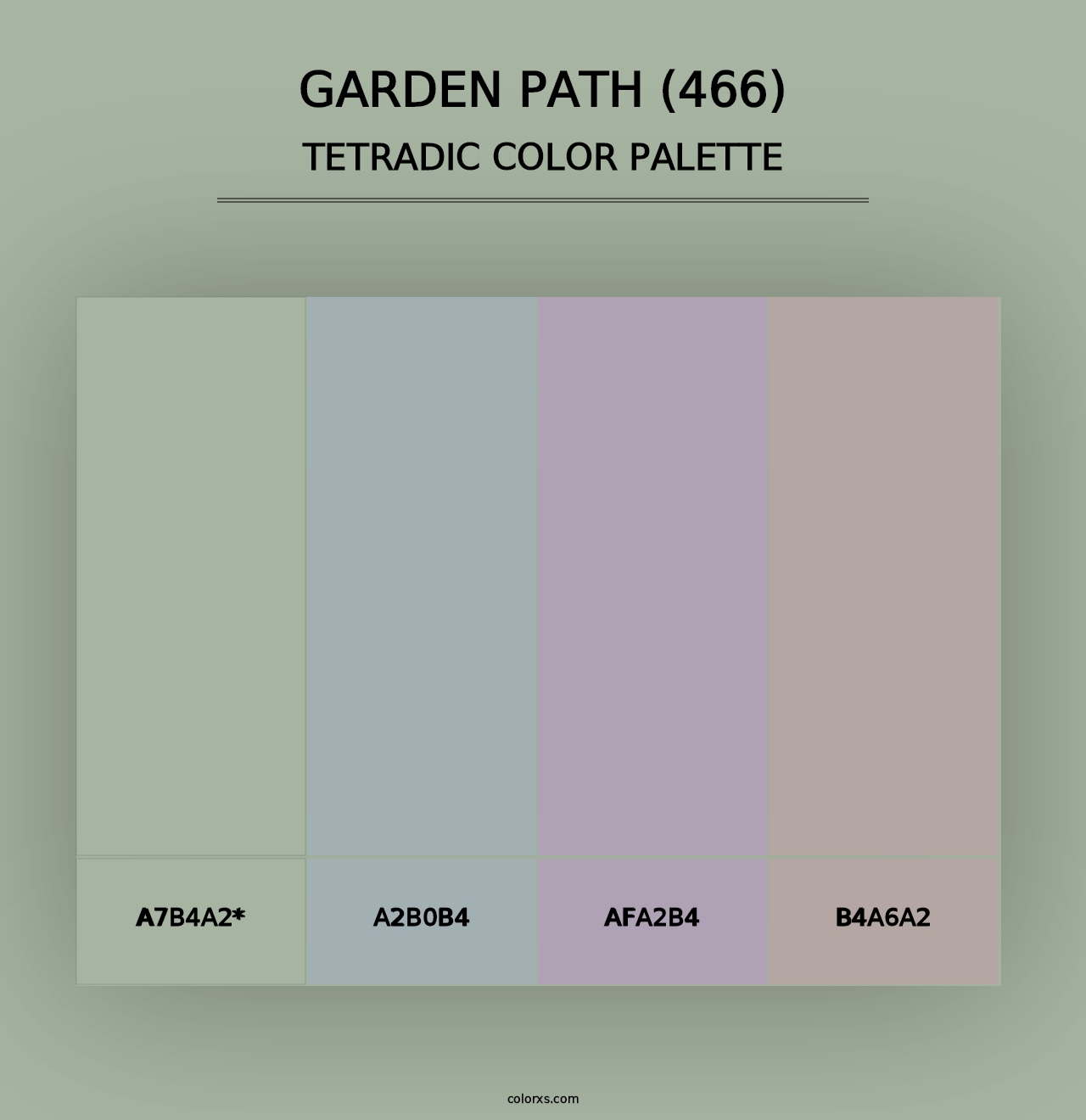 Garden Path (466) - Tetradic Color Palette