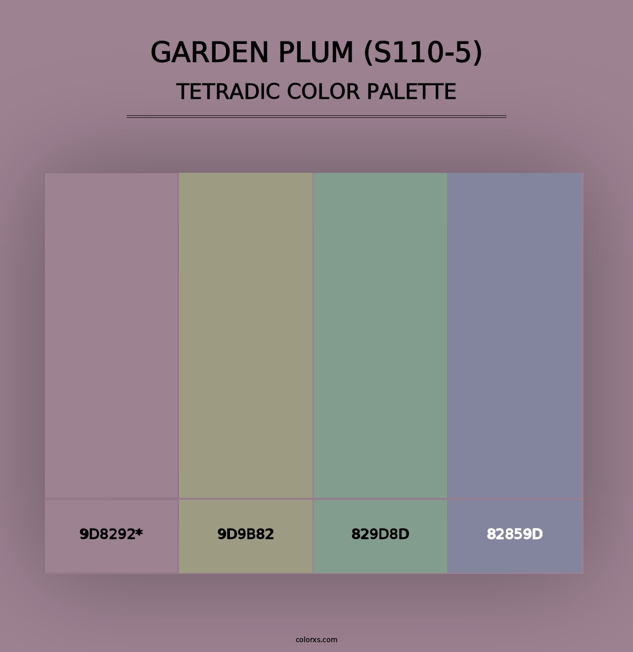 Garden Plum (S110-5) - Tetradic Color Palette