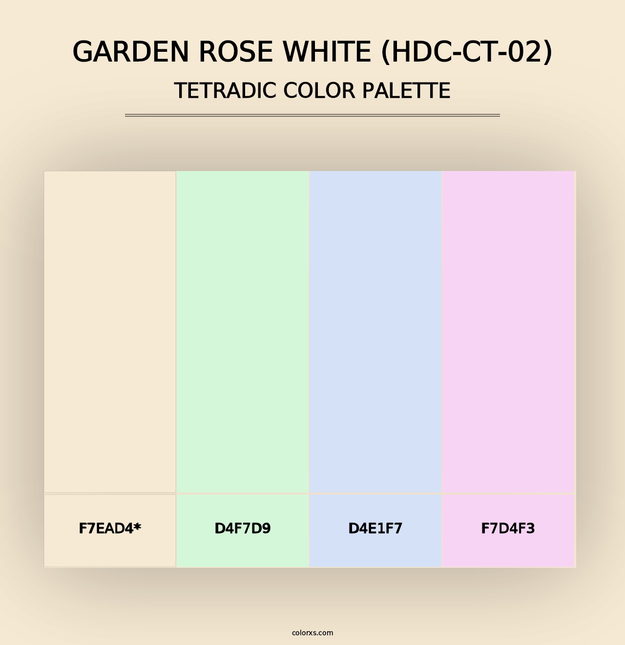 Garden Rose White (HDC-CT-02) - Tetradic Color Palette