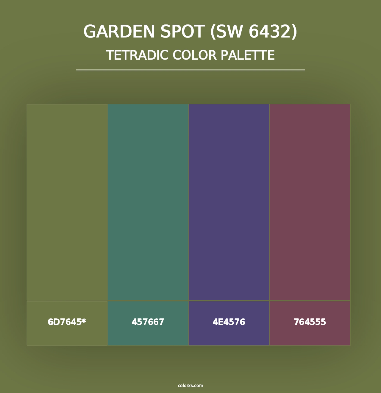 Garden Spot (SW 6432) - Tetradic Color Palette