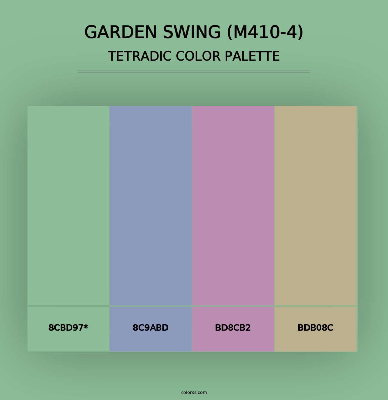 Garden Swing (M410-4) - Tetradic Color Palette