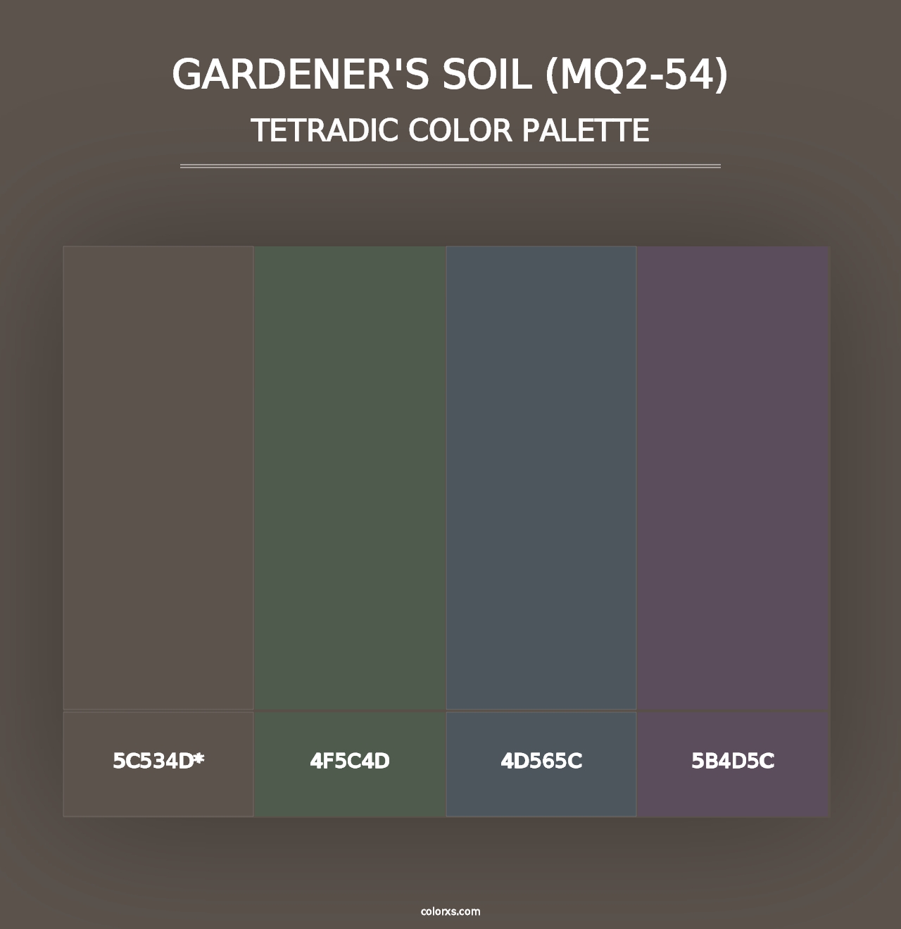 Gardener'S Soil (MQ2-54) - Tetradic Color Palette