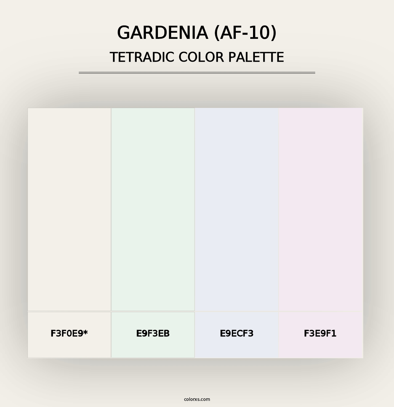 Gardenia (AF-10) - Tetradic Color Palette