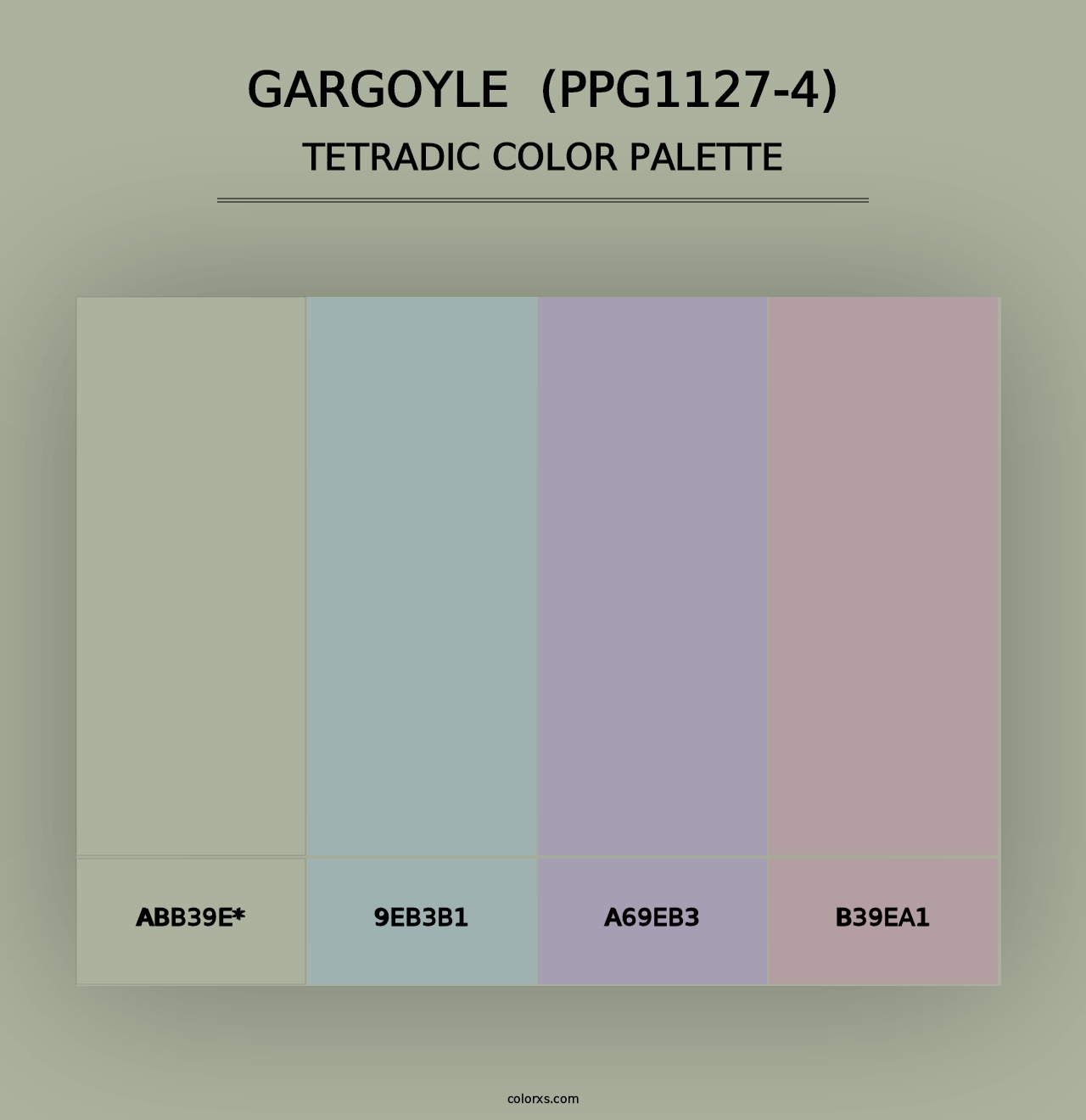 Gargoyle  (PPG1127-4) - Tetradic Color Palette