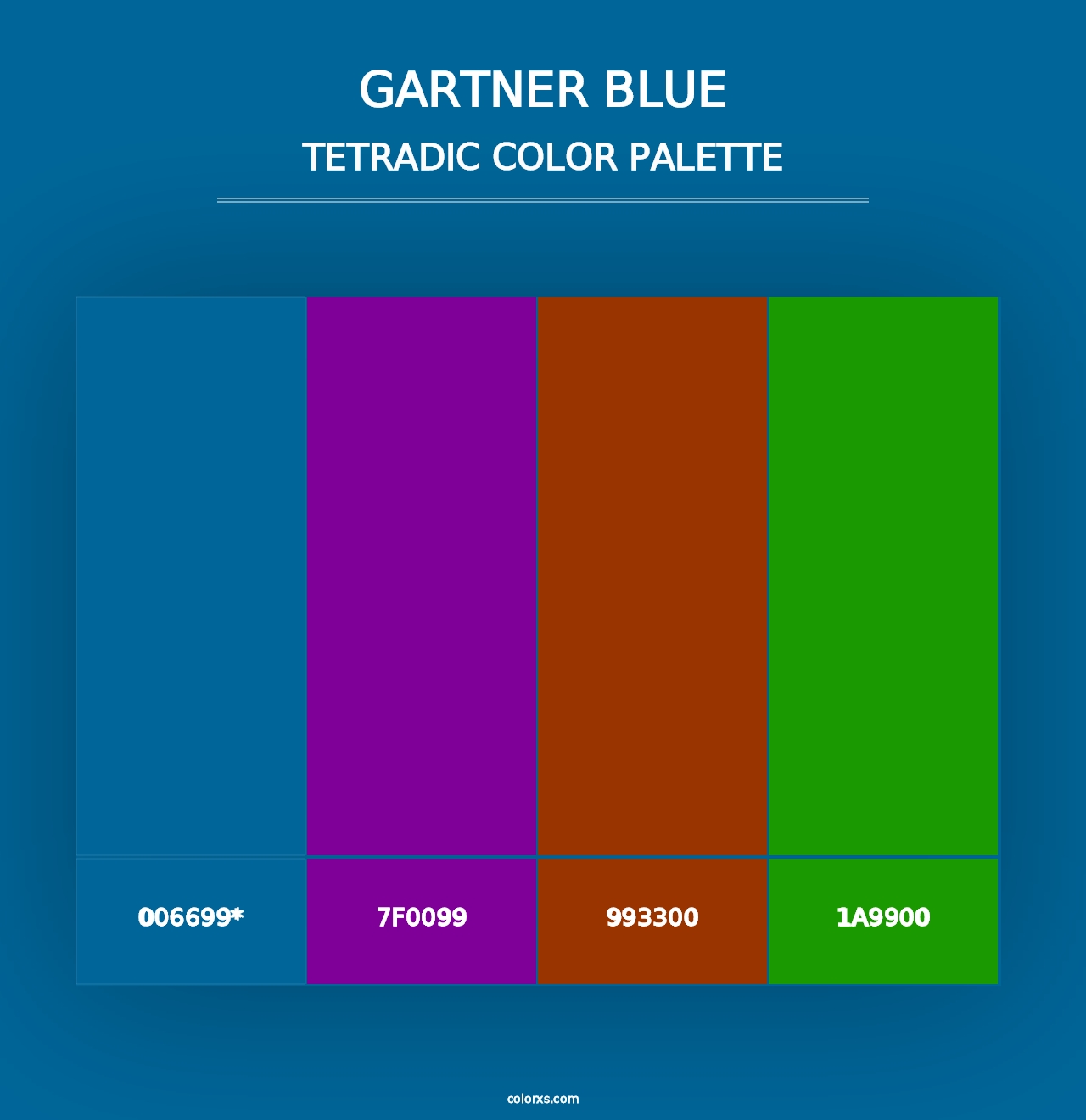 Gartner Blue - Tetradic Color Palette