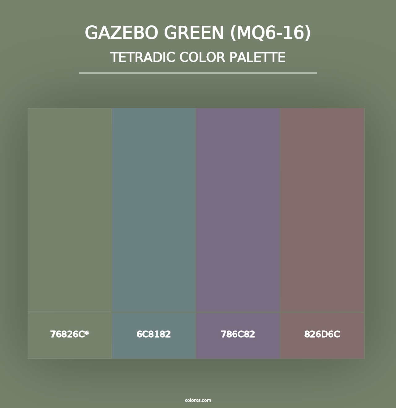 Gazebo Green (MQ6-16) - Tetradic Color Palette