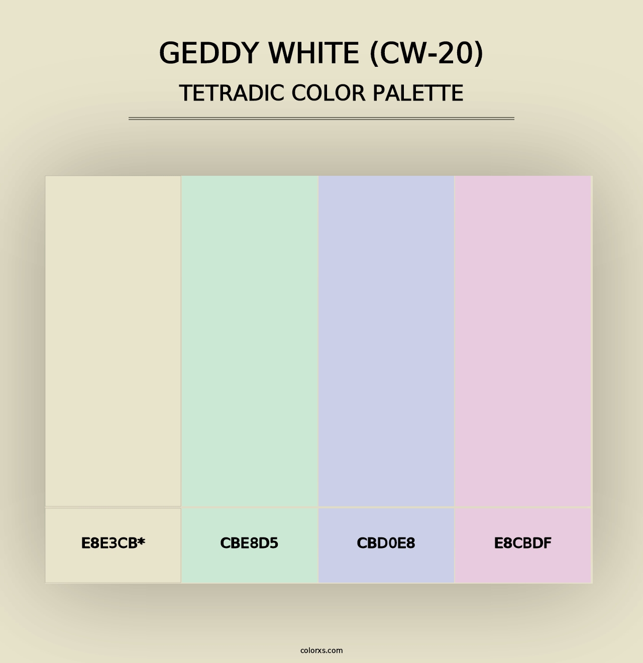 Geddy White (CW-20) - Tetradic Color Palette