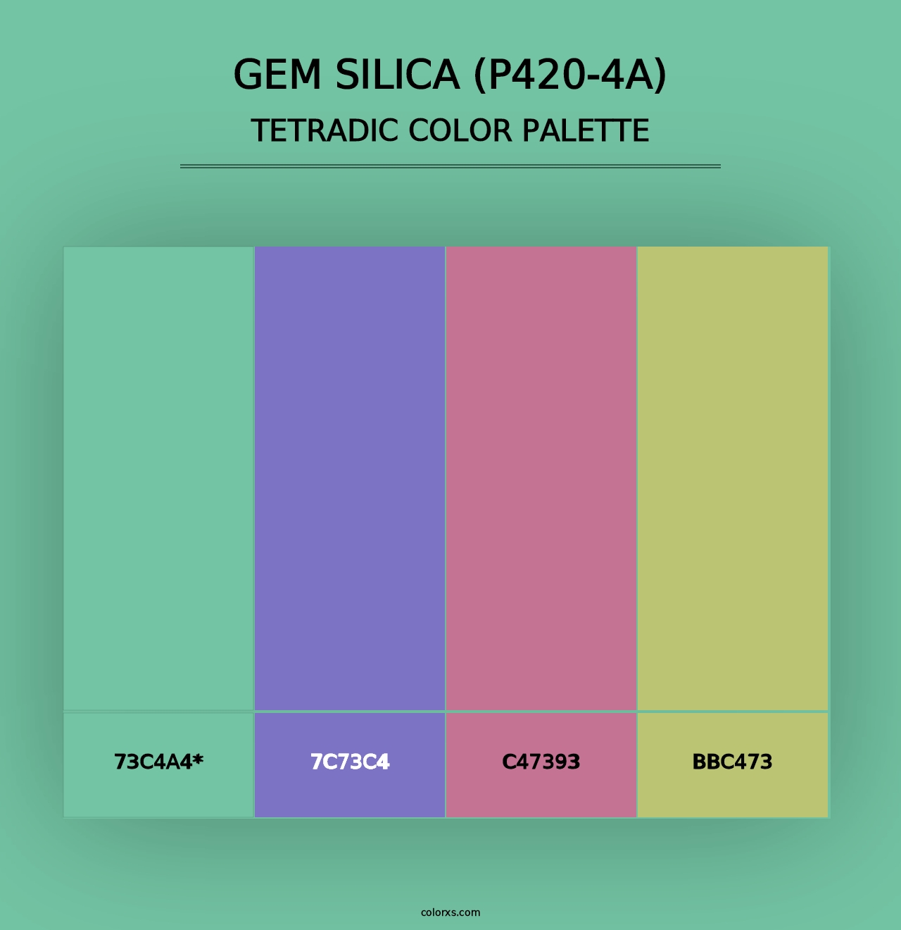 Gem Silica (P420-4A) - Tetradic Color Palette