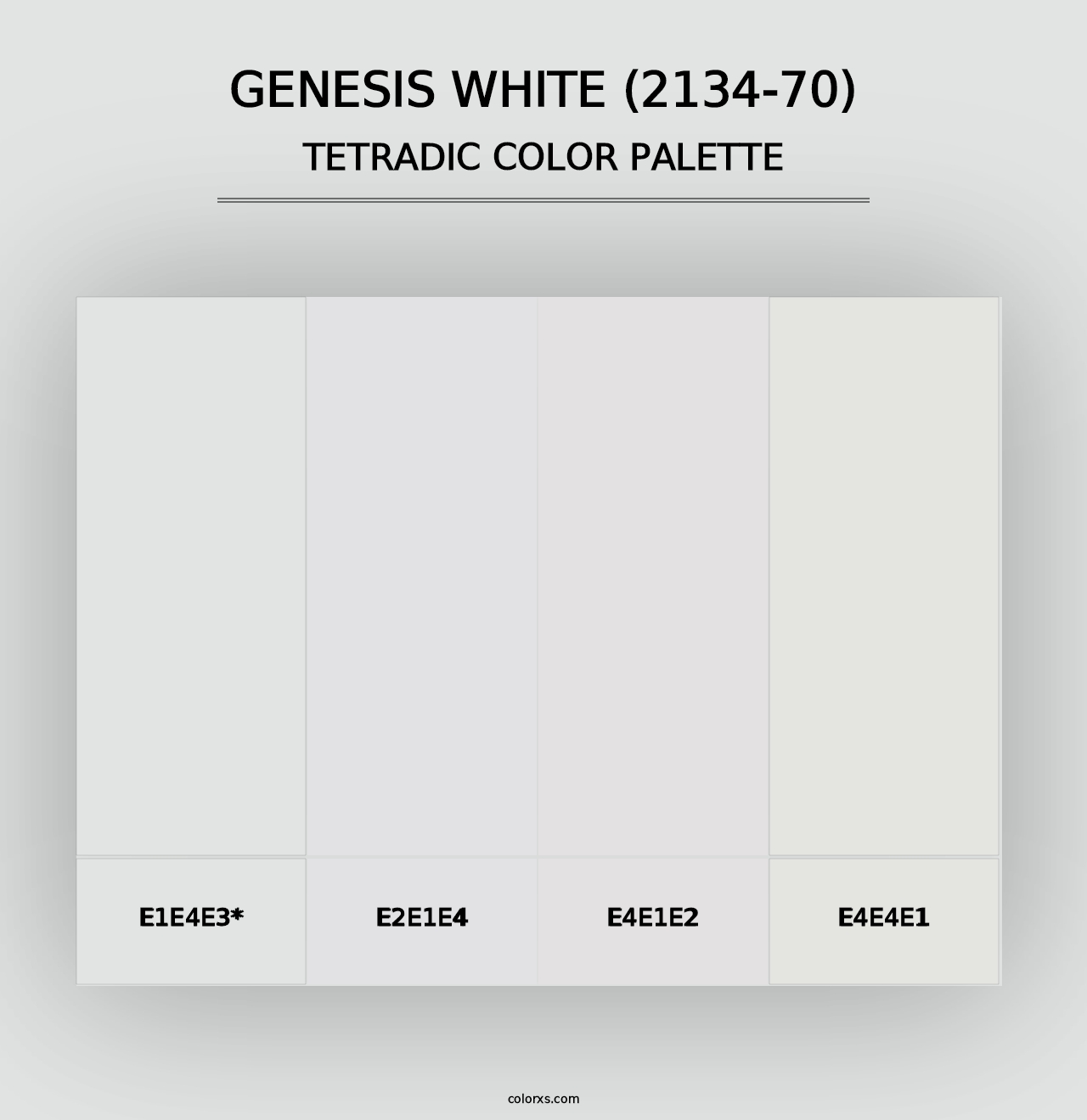 Genesis White (2134-70) - Tetradic Color Palette