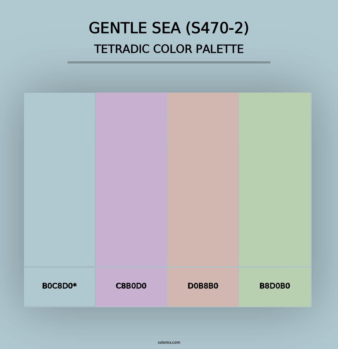 Gentle Sea (S470-2) - Tetradic Color Palette