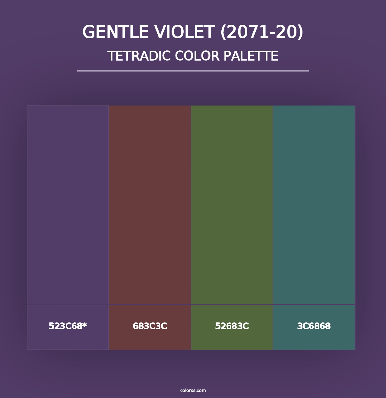 Gentle Violet (2071-20) - Tetradic Color Palette