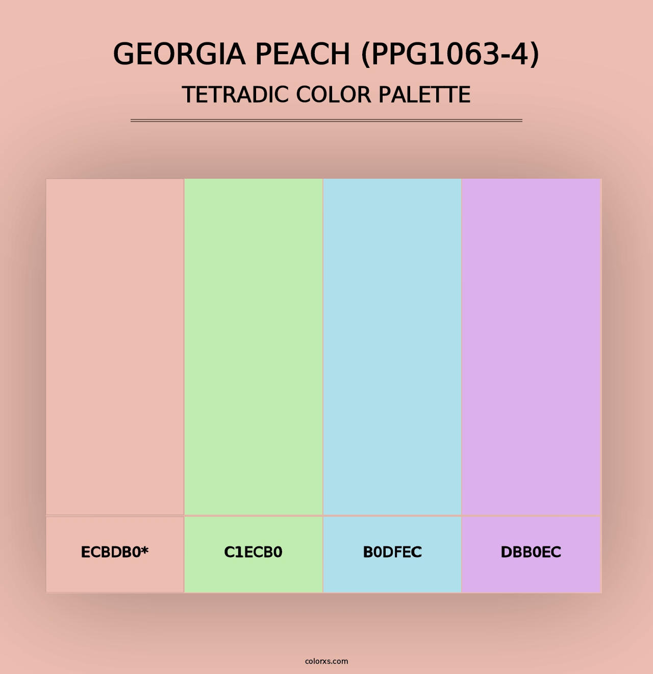 Georgia Peach (PPG1063-4) - Tetradic Color Palette