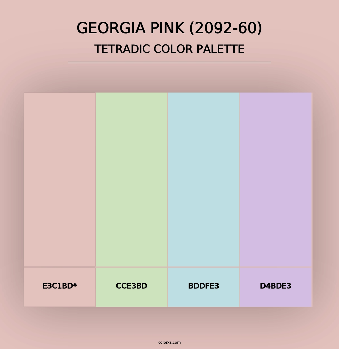 Georgia Pink (2092-60) - Tetradic Color Palette