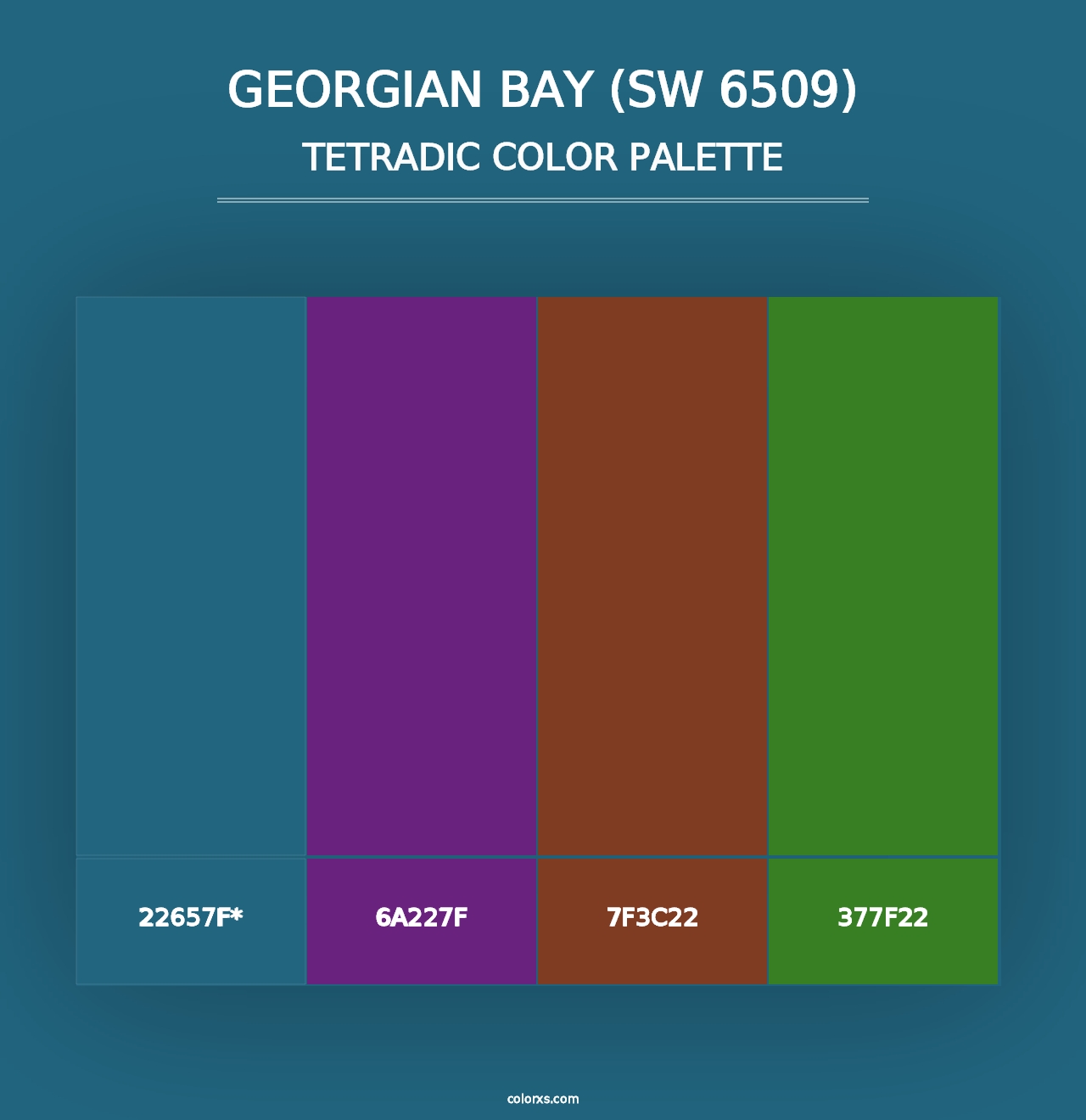 Georgian Bay (SW 6509) - Tetradic Color Palette