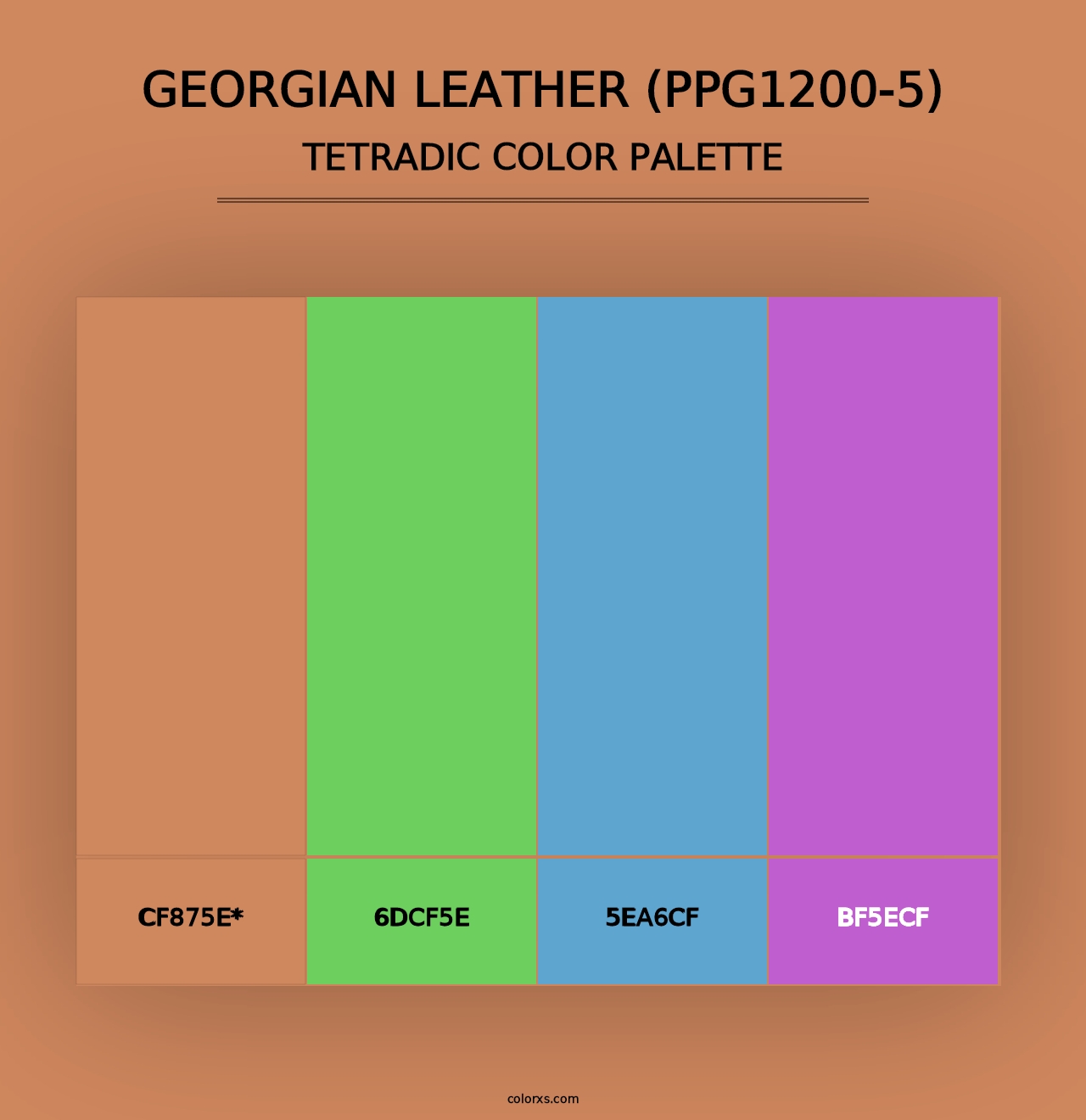 Georgian Leather (PPG1200-5) - Tetradic Color Palette