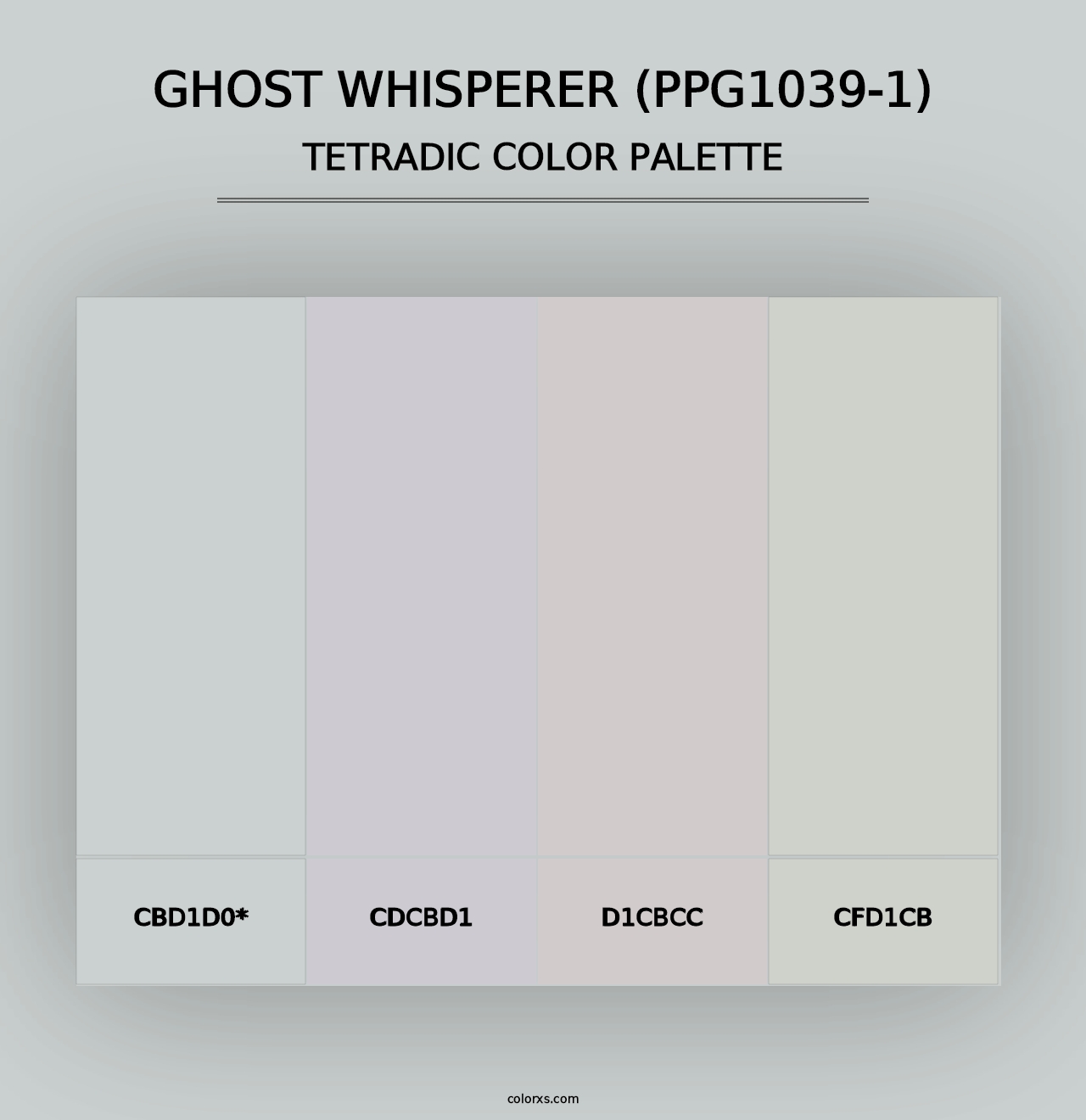 Ghost Whisperer (PPG1039-1) - Tetradic Color Palette