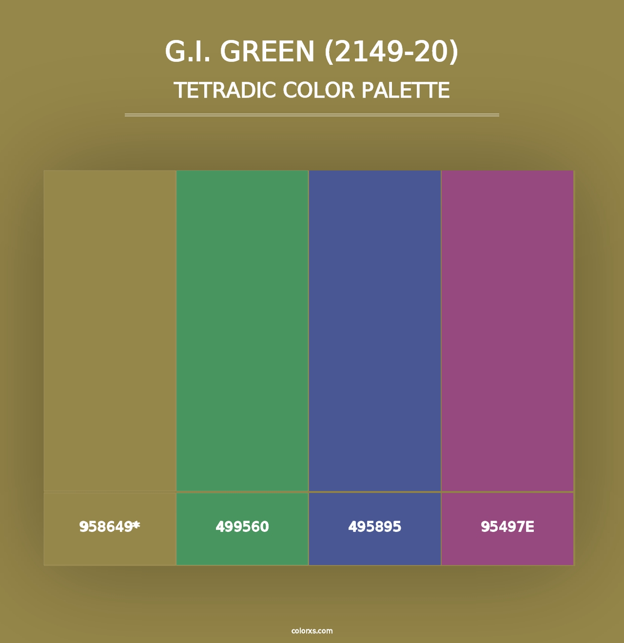 G.I. Green (2149-20) - Tetradic Color Palette