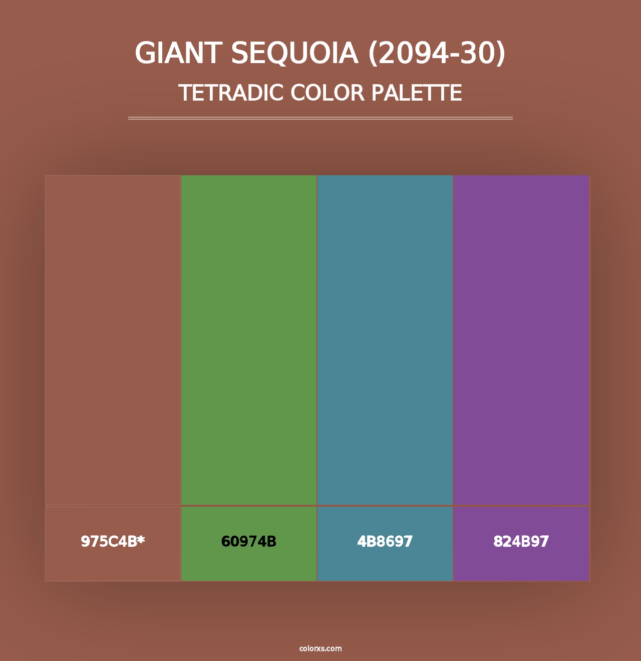 Giant Sequoia (2094-30) - Tetradic Color Palette