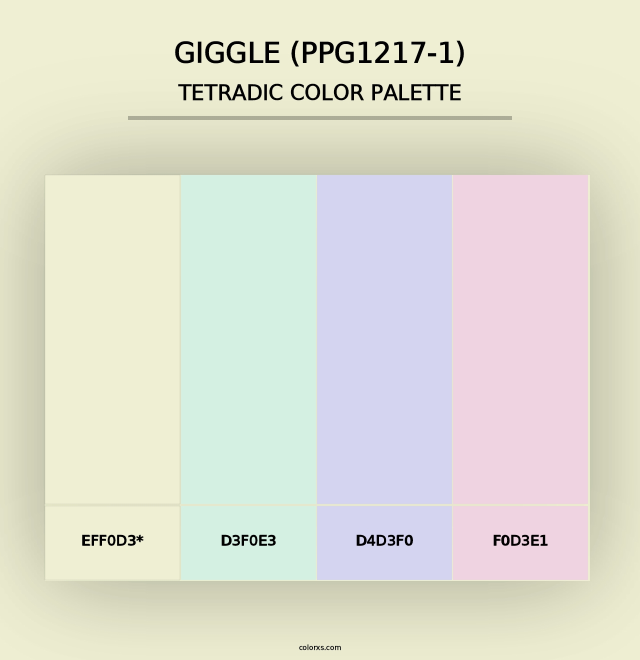 Giggle (PPG1217-1) - Tetradic Color Palette