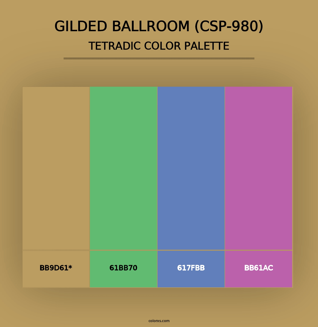 Gilded Ballroom (CSP-980) - Tetradic Color Palette