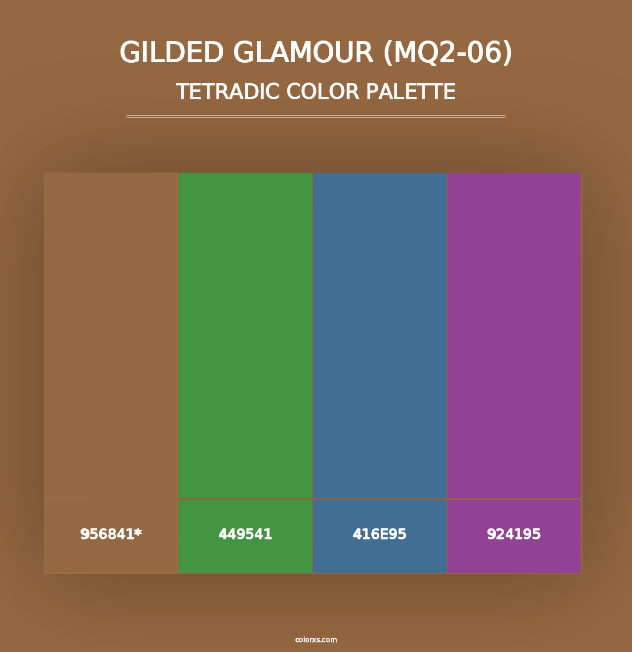 Gilded Glamour (MQ2-06) - Tetradic Color Palette