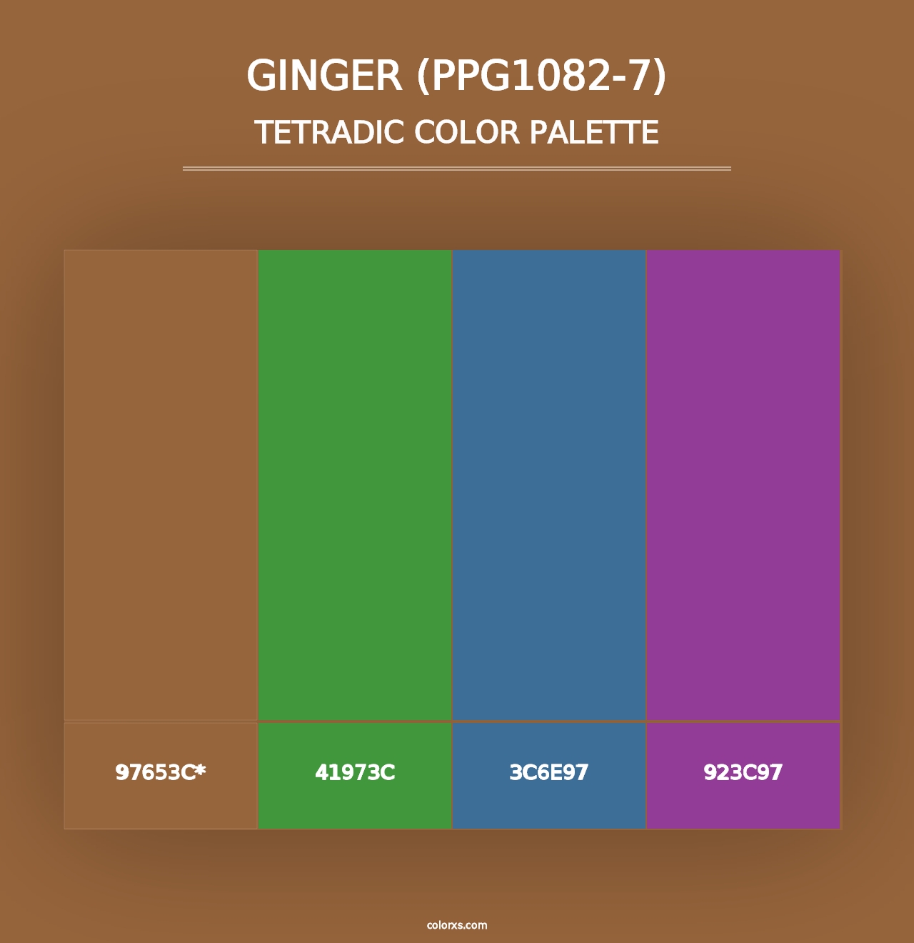 Ginger (PPG1082-7) - Tetradic Color Palette