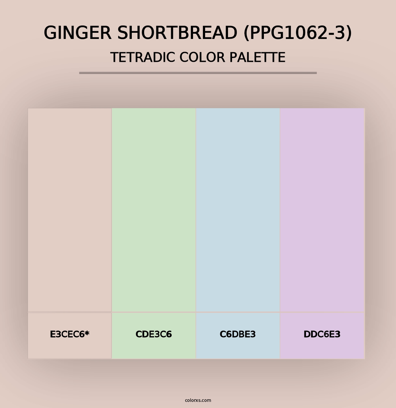 Ginger Shortbread (PPG1062-3) - Tetradic Color Palette