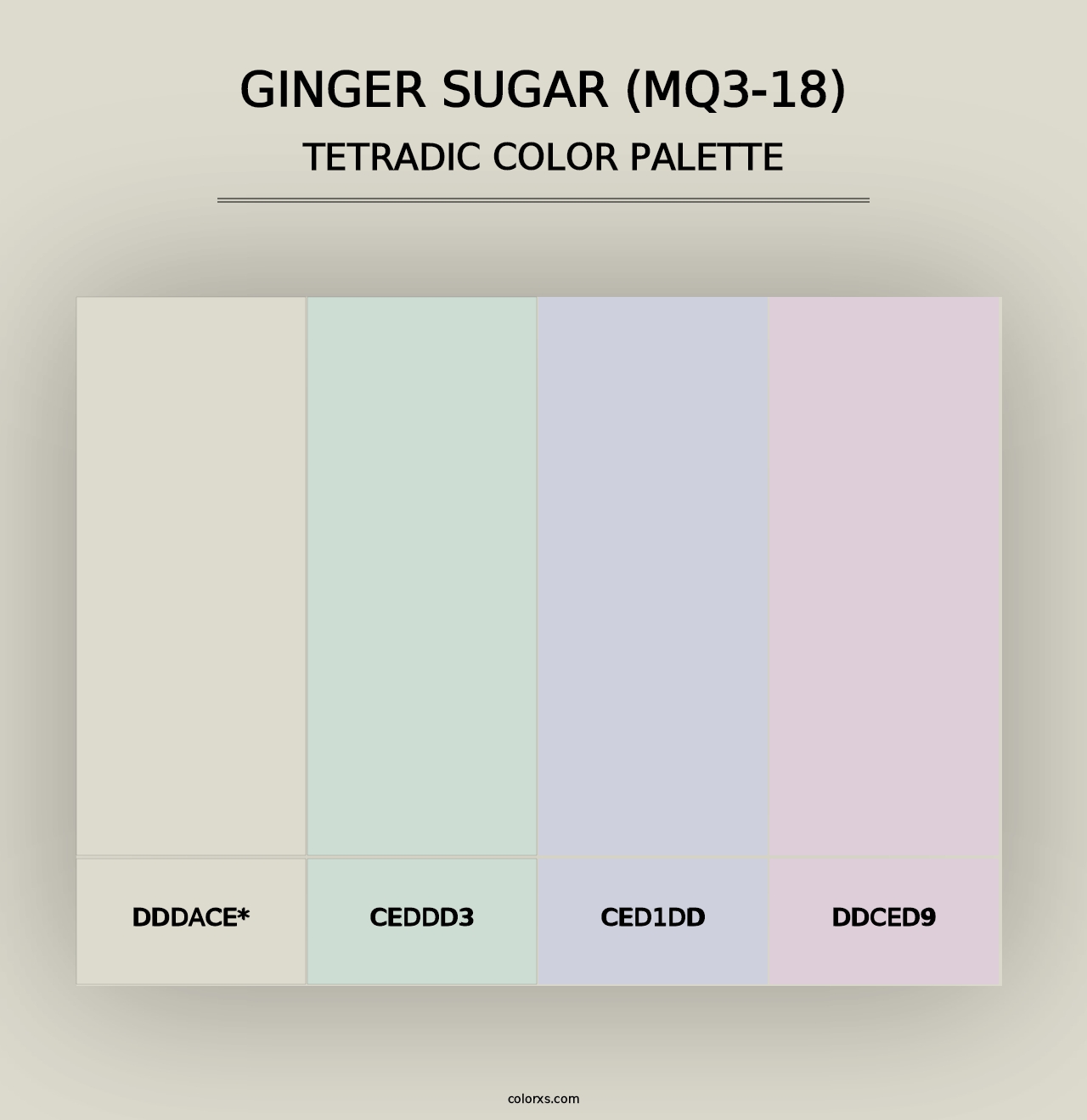 Ginger Sugar (MQ3-18) - Tetradic Color Palette