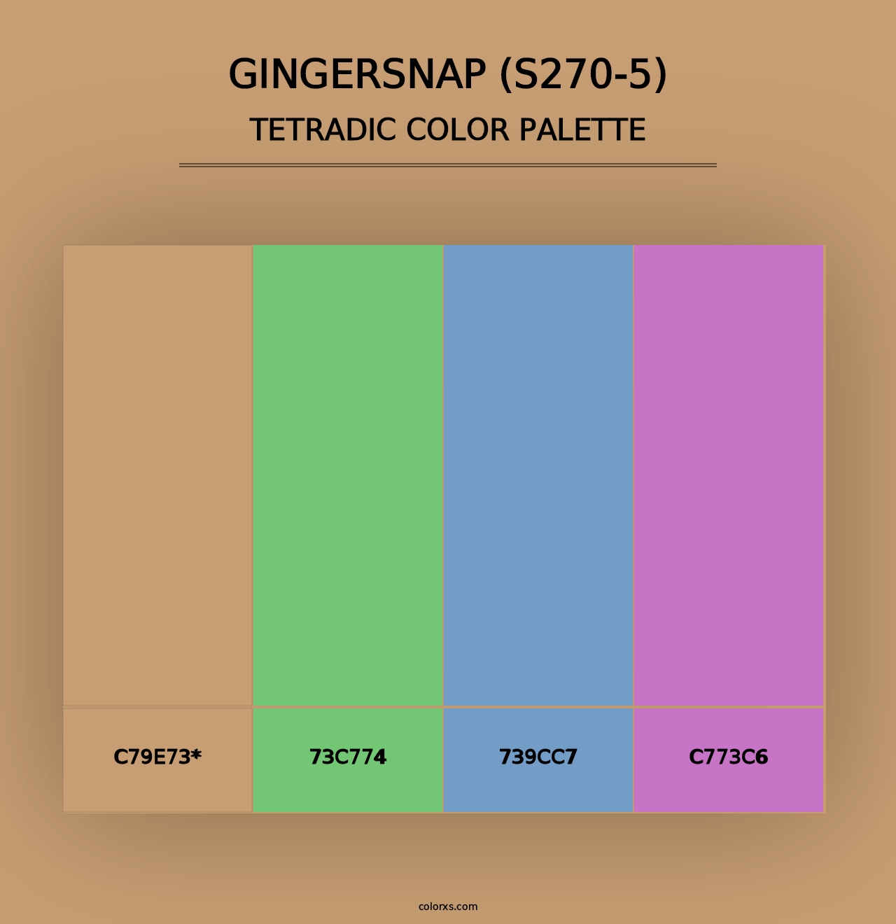 Gingersnap (S270-5) - Tetradic Color Palette