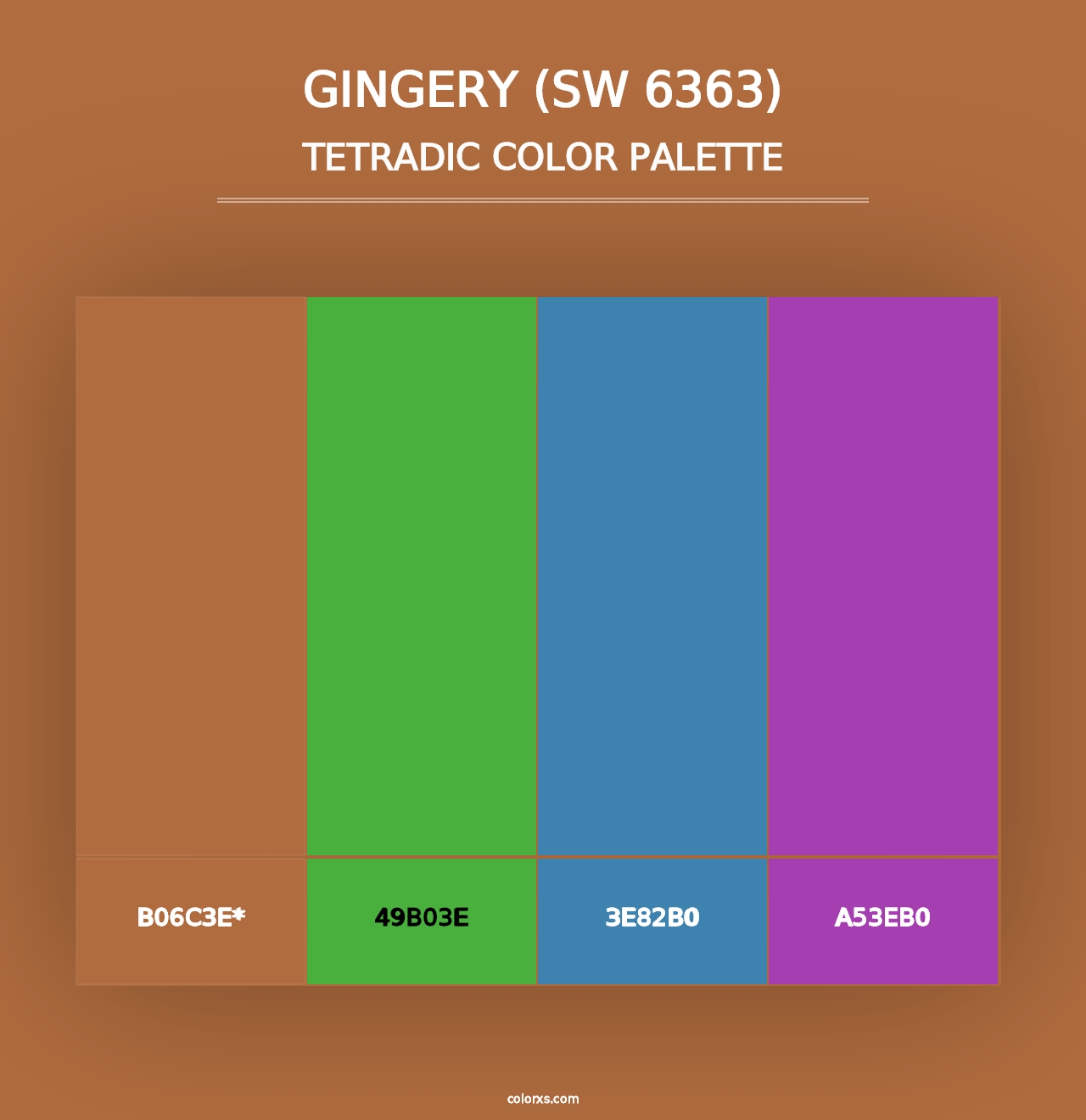 Gingery (SW 6363) - Tetradic Color Palette