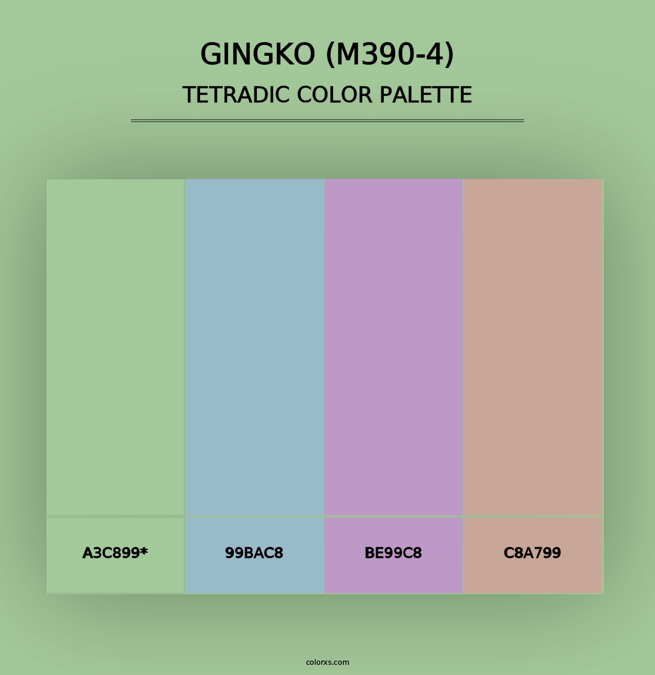 Gingko (M390-4) - Tetradic Color Palette