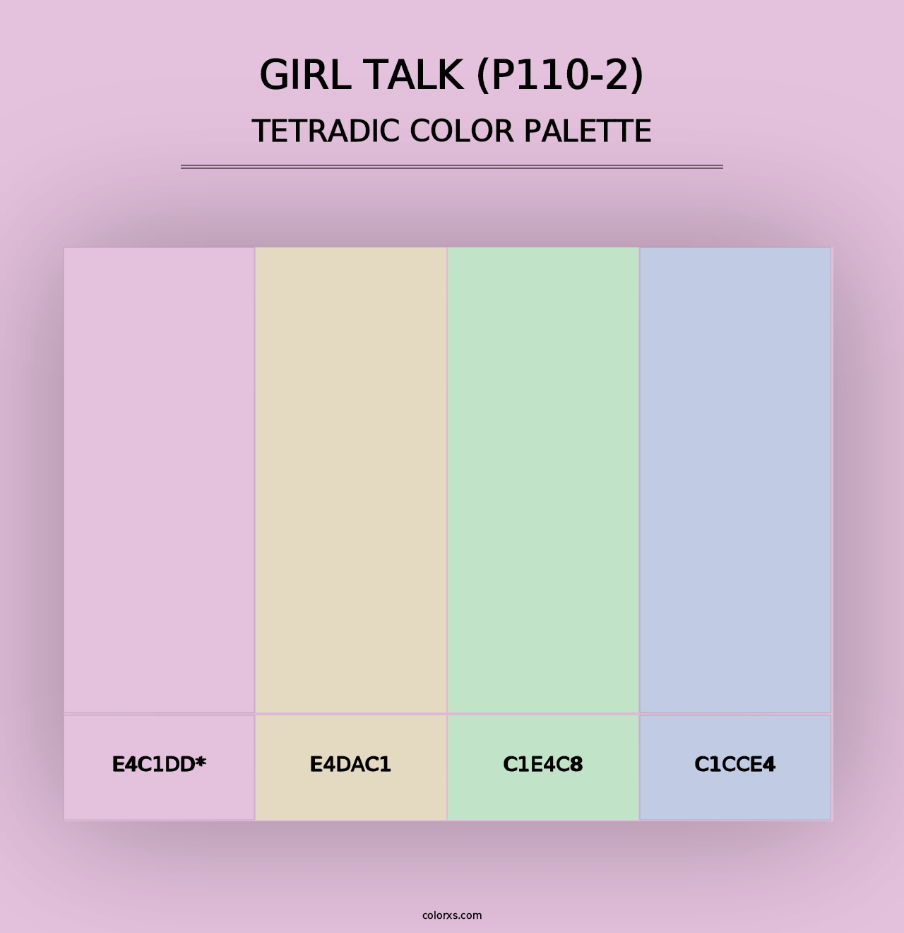 Girl Talk (P110-2) - Tetradic Color Palette