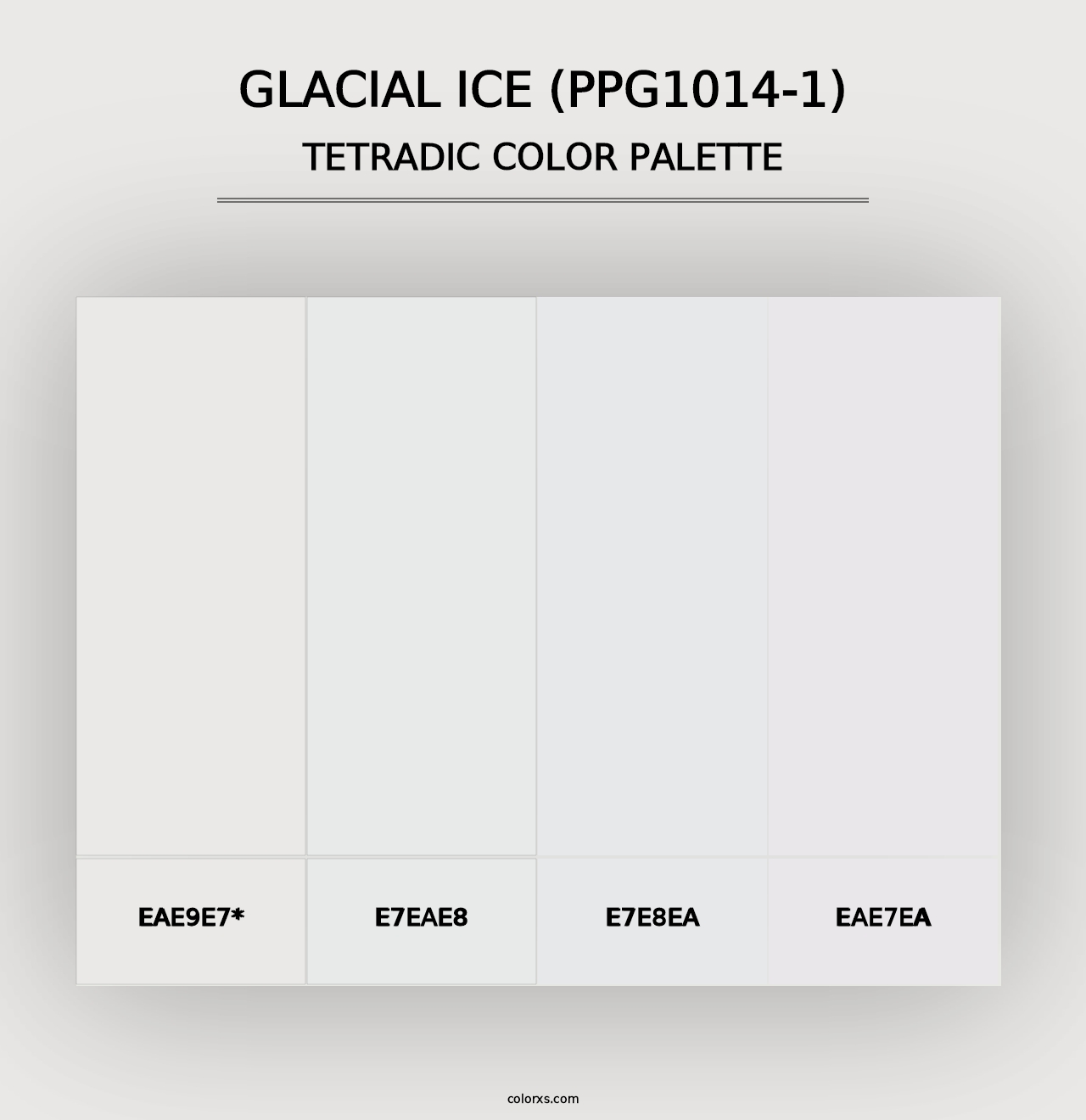 Glacial Ice (PPG1014-1) - Tetradic Color Palette