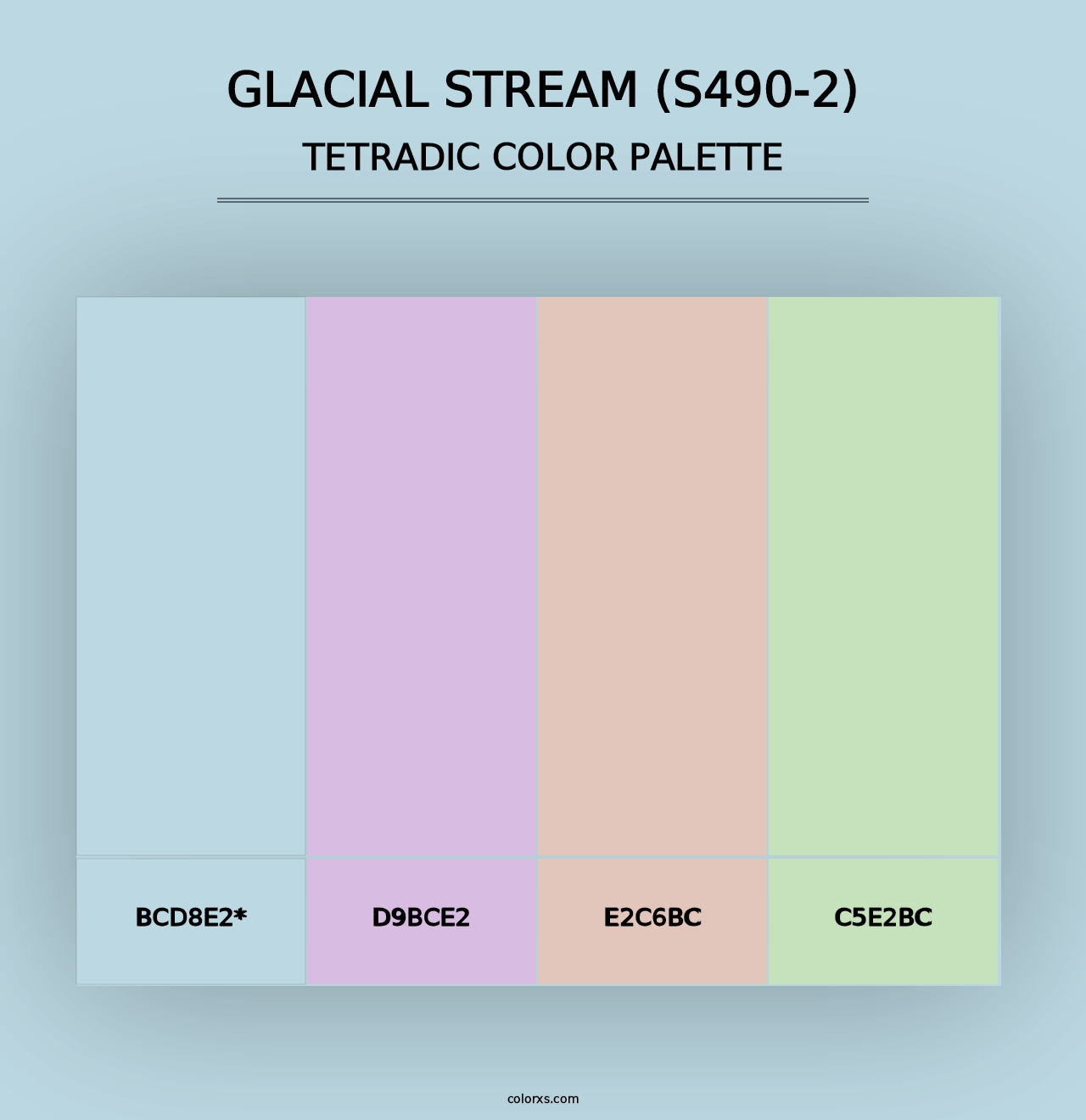 Glacial Stream (S490-2) - Tetradic Color Palette