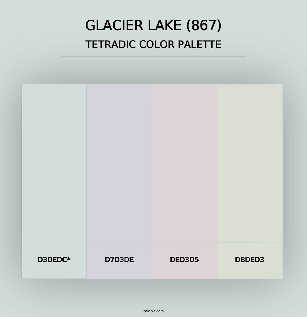 Glacier Lake (867) - Tetradic Color Palette