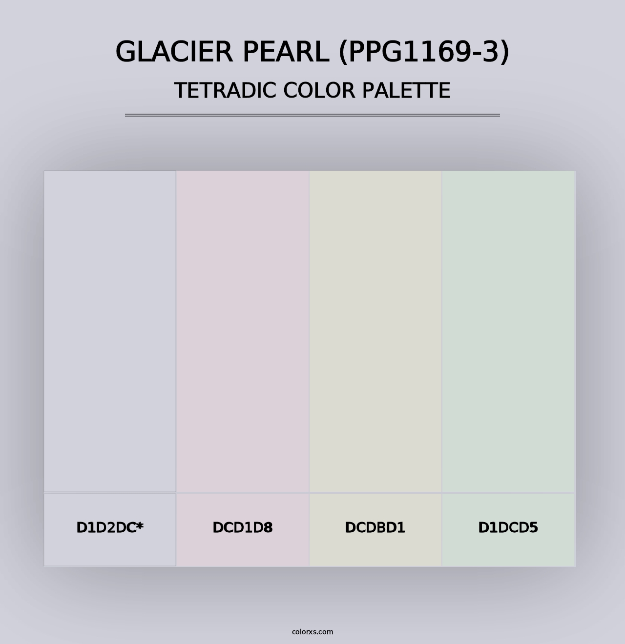 Glacier Pearl (PPG1169-3) - Tetradic Color Palette