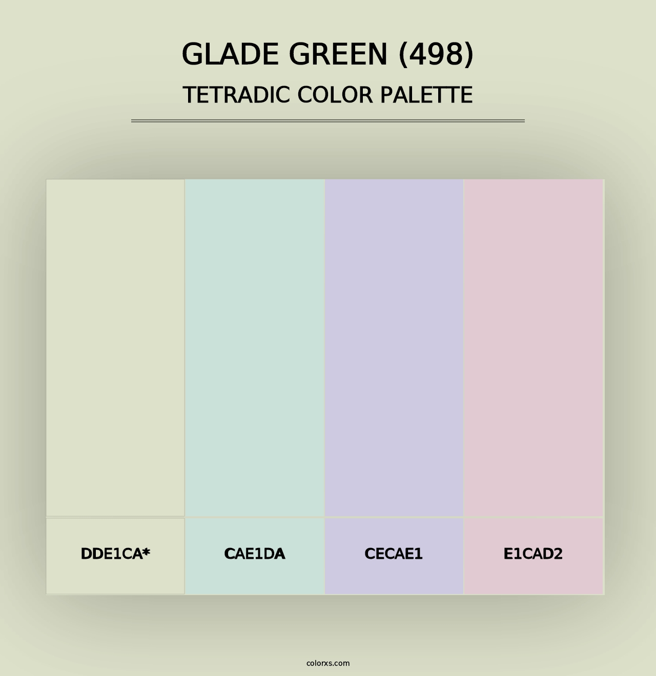 Glade Green (498) - Tetradic Color Palette