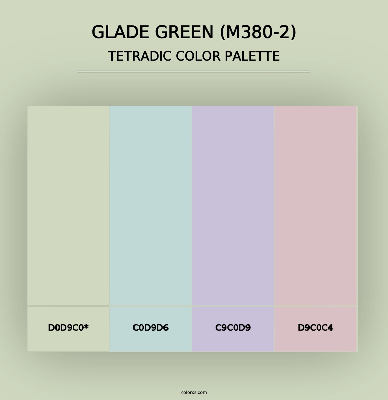 Glade Green (M380-2) - Tetradic Color Palette