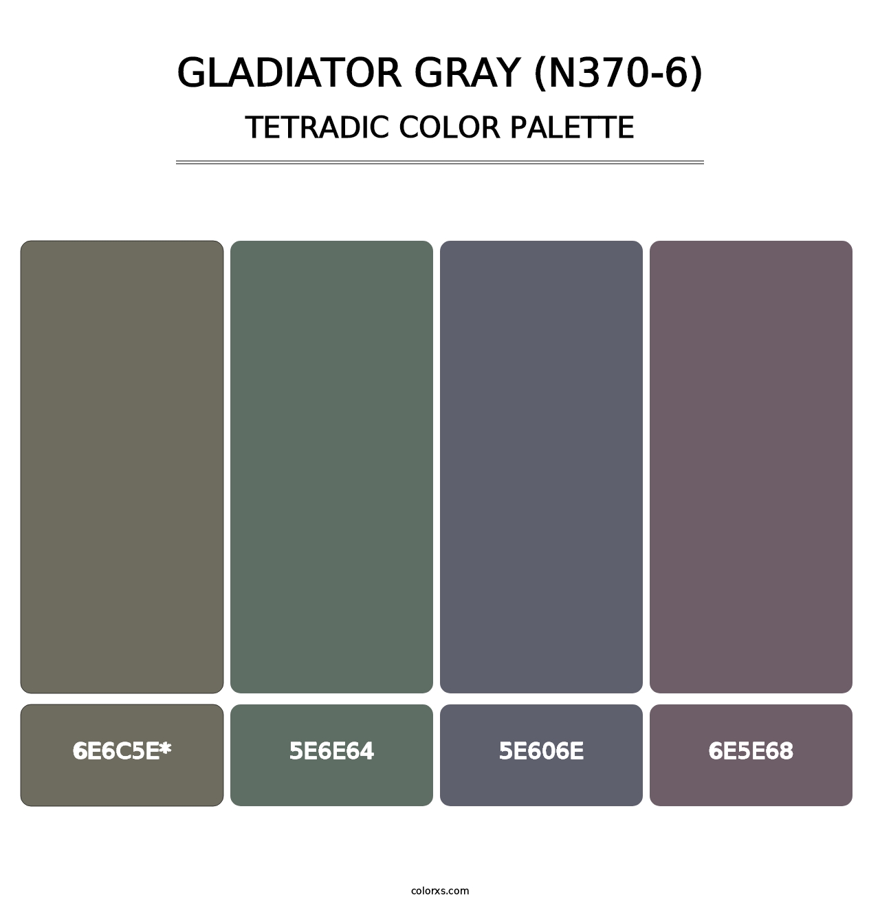 Gladiator Gray (N370-6) - Tetradic Color Palette