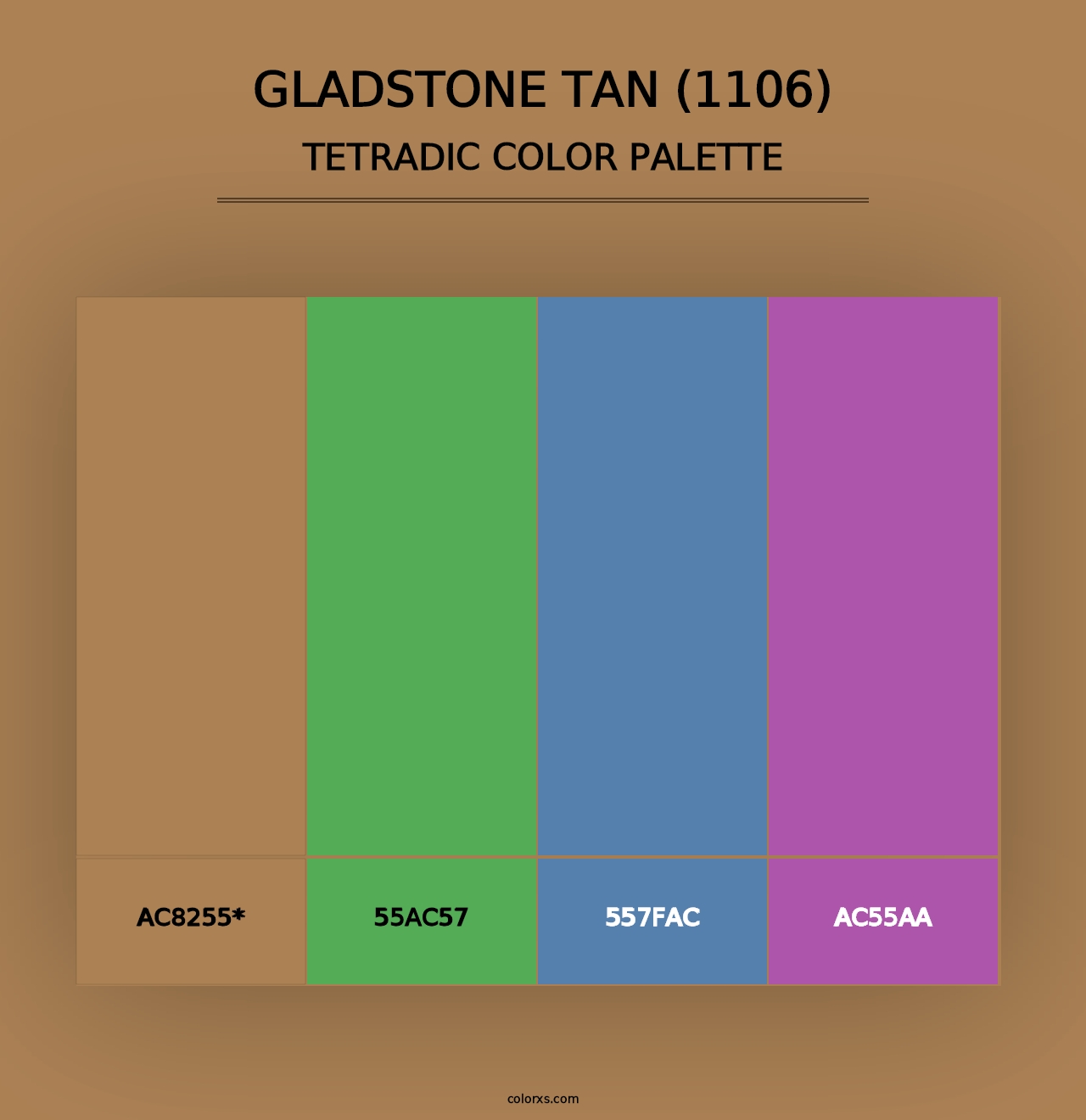 Gladstone Tan (1106) - Tetradic Color Palette