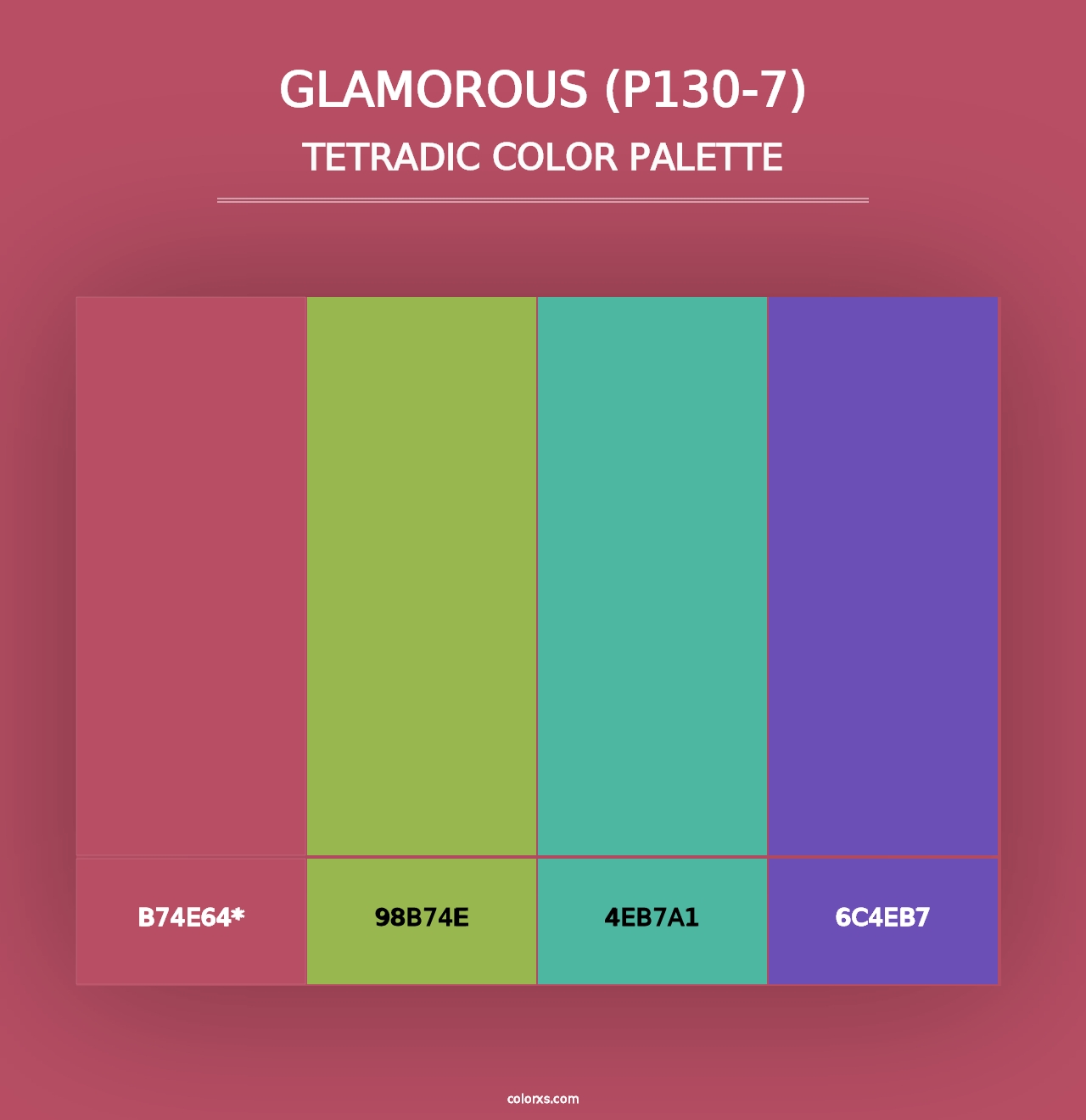 Glamorous (P130-7) - Tetradic Color Palette