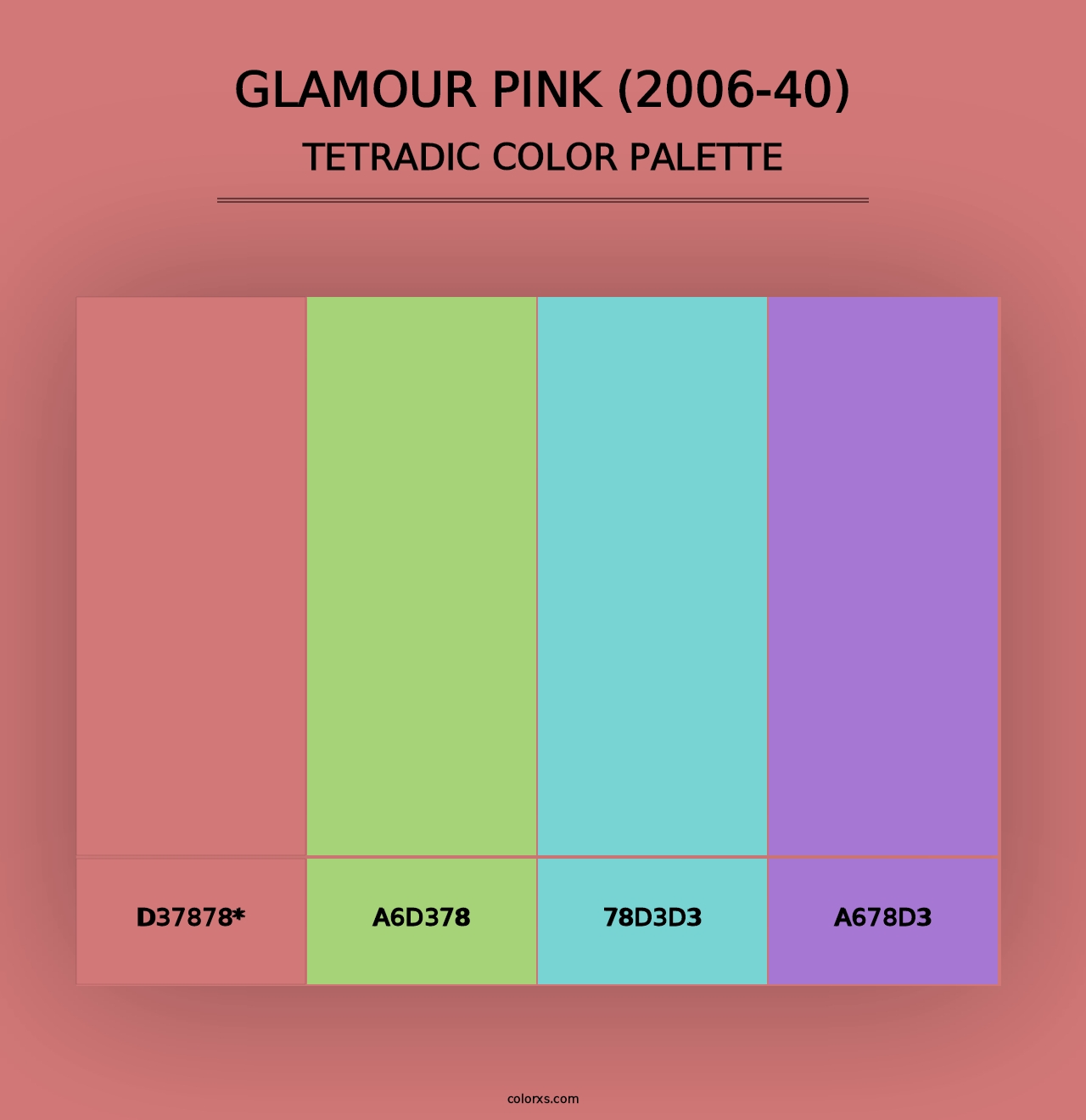 Glamour Pink (2006-40) - Tetradic Color Palette