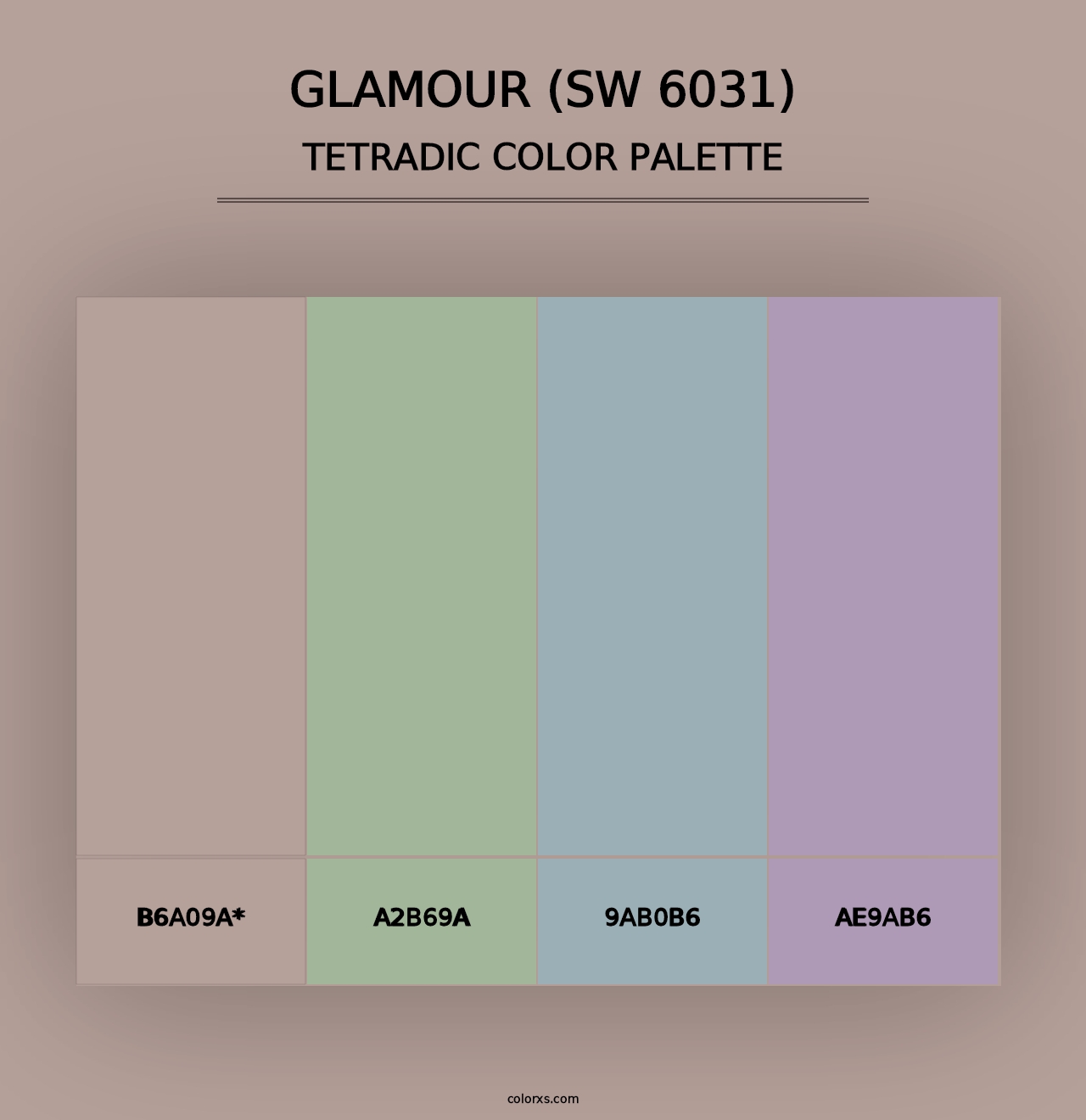 Glamour (SW 6031) - Tetradic Color Palette