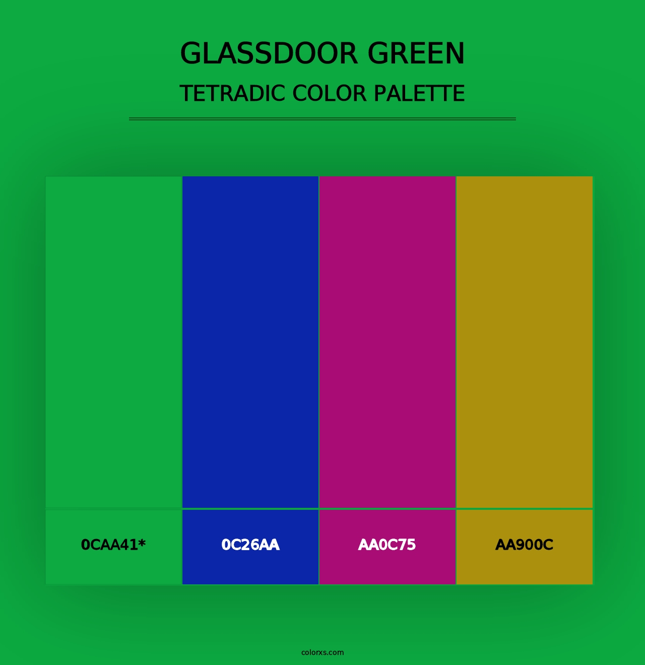 Glassdoor Green - Tetradic Color Palette