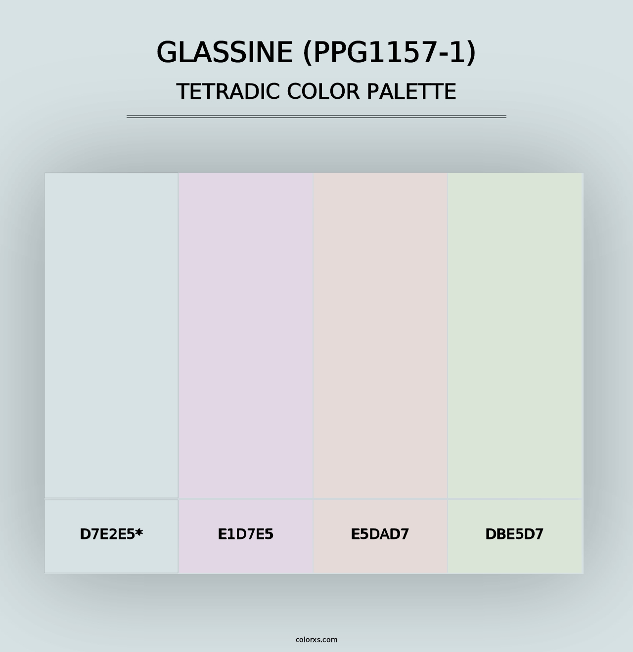 Glassine (PPG1157-1) - Tetradic Color Palette