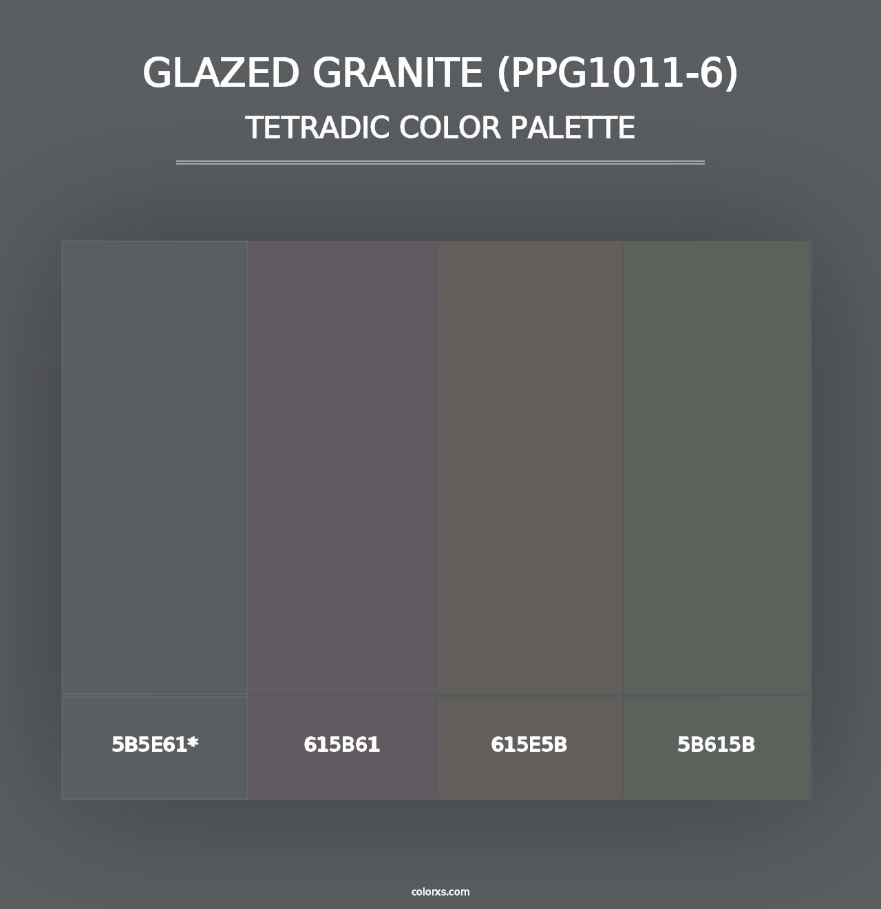 Glazed Granite (PPG1011-6) - Tetradic Color Palette