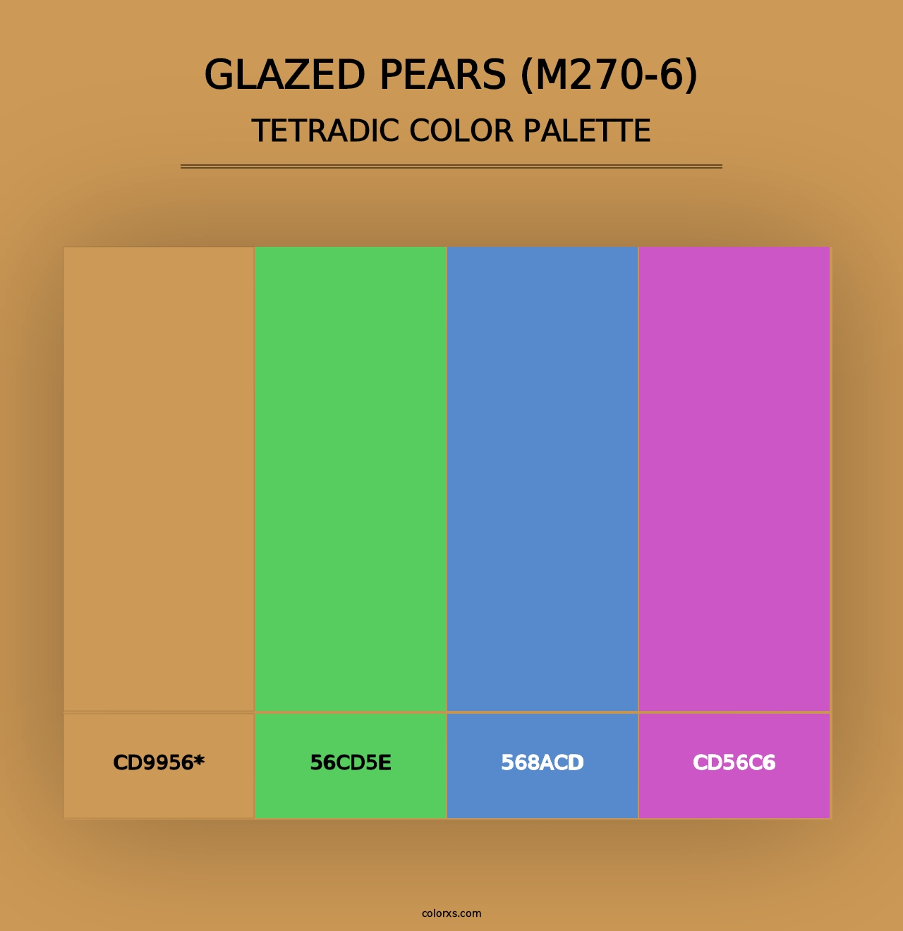 Glazed Pears (M270-6) - Tetradic Color Palette